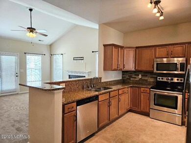 kitchen  into living room