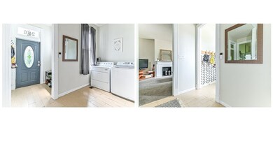The photo on the left is a view from the hallway,