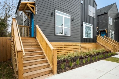Stairs to unit B front door.