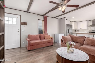 Ceiling fans throughout