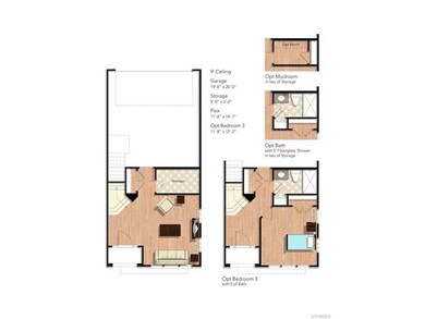 First Floor Layout - home has the opt Bedroom 3 wi