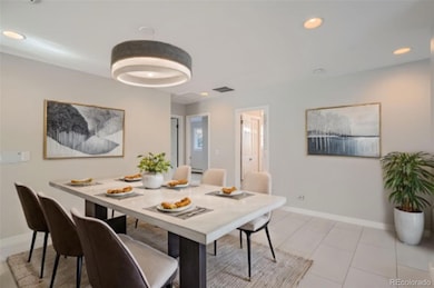 Virtually staged Dining Room