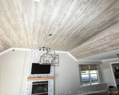 Wide plank, laminate ceiling & flooring.