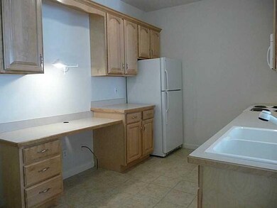 Kitchen. planning desk, refrigerator