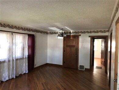 Main living area with hardwood floors!