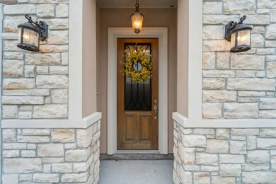 Nice entryway with eight foot front door