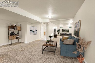 Humongous family room in the finished basement! (v