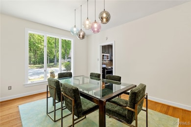 Dining area with healthy amount of natural light,