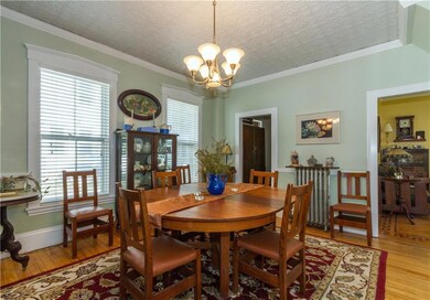 The formal dining area is located...
