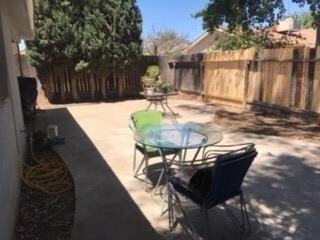 Back yard patio.