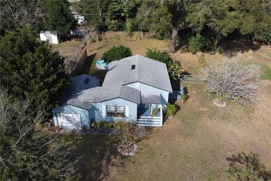 Ariel View with above ground pool and large back y