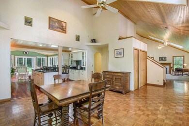 Large, bright dining room