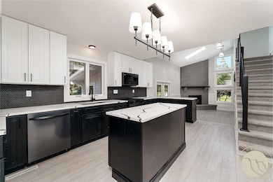 Kitchen with an island