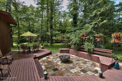Redwood Deck & Slate Patio
