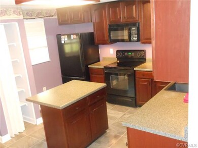 Renovated Kitchen with Cherry Cabinets, built-in m