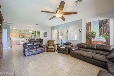 Family room open to kitchen