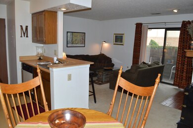 Eating area and kitchen