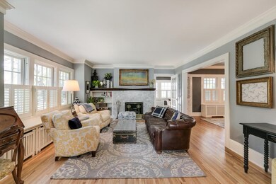Living room with fireplace