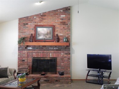 Wood  burning fireplace with gas starter