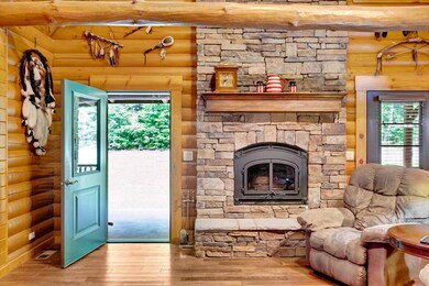 Stone Wood Burning Fireplace
