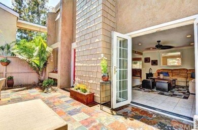 French doors open to the living room, giving a won