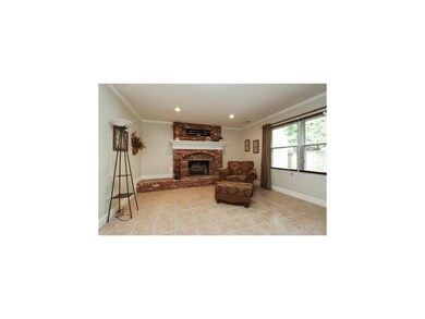 Family room, fireplace.
