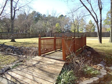 Foot bridge across small brook.