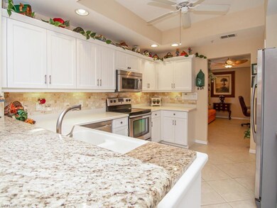 The kitchen also boasts stainless steel appliances