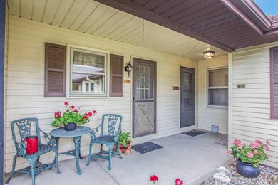 Front door in corner