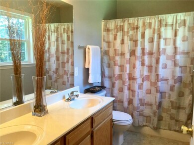 Master bath complete with double sinks.