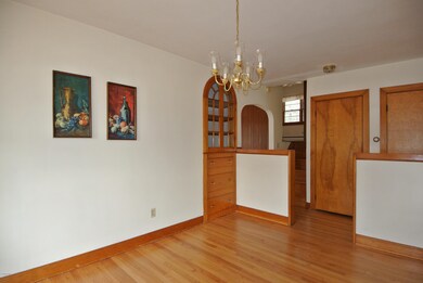 Dining room with built in china cabinet
