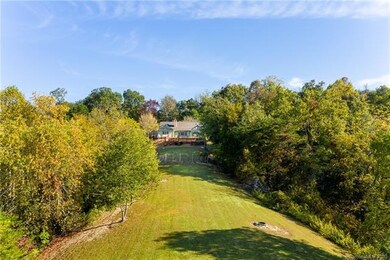 Aerial of front yard looking towards the home