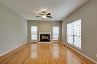 Fire Place, New Ceiling Fan, Fresh Paint.  Beautiful Space!