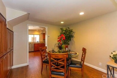 Formal dining room with custom cabinets for conven
