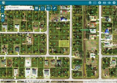 Aerial map of property and surrounding area featur