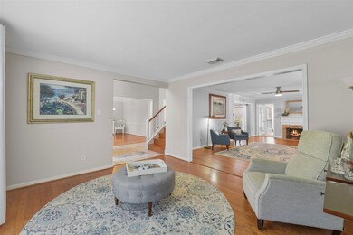 The formal living space offers a natural extension