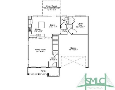 1st Floor Plan. Entry way of the 1st floor of this