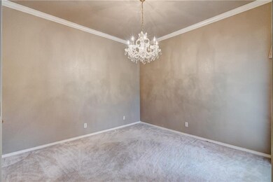 Office with beautiful Chandelier!