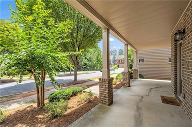View of covered porch