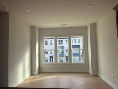 Spare room with recessed lighting, baseboards, vis