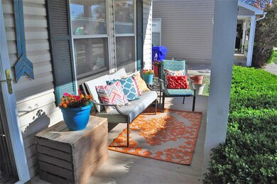 Porch  The front porch is oversized! Perfect for e