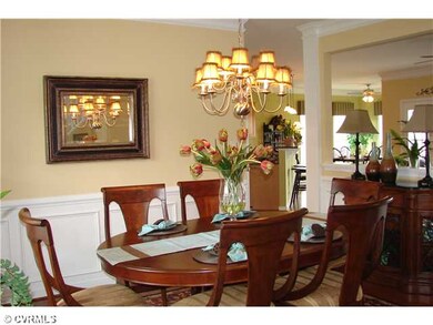 Dining Room - Formal dining room showing chair rai