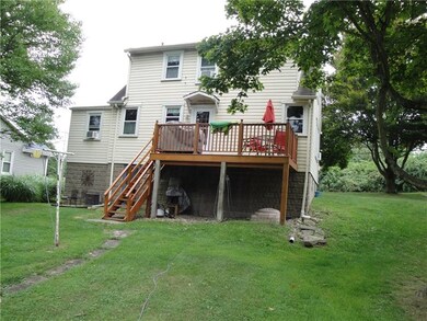 Rear deck... Great place to sit and relax looking 