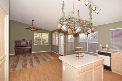 Family room and kitchen