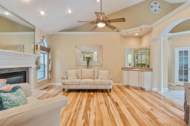 Living room displaying the beautiful wood floors.