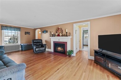 Front to back living room is roomy and bright with