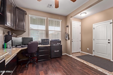 FRONT ROOM WITH CUSTOM CABINETRY!