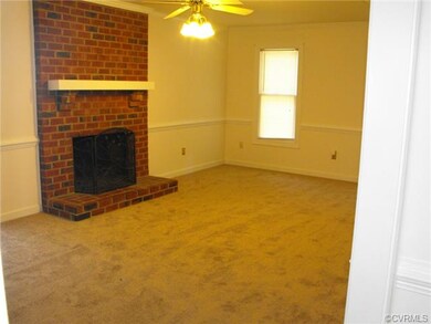 Another view of the family room with new carpet