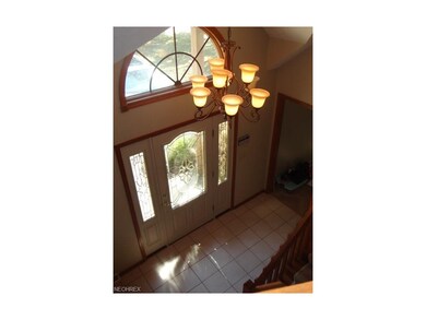 Showy two story foyer