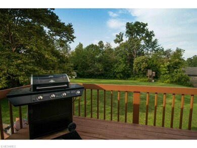Deck off kitchen overlooking back yard